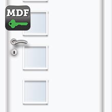 Üveges festett MDF beltéri ajtó