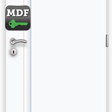 Ragasztott üveges festett MDF beltéri ajtó