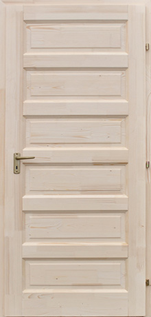 Lucfenyő 12 cm pallótok - festés nélkül - Zebra VI. tele lucfenyő beltéri ajtó (luc-417)